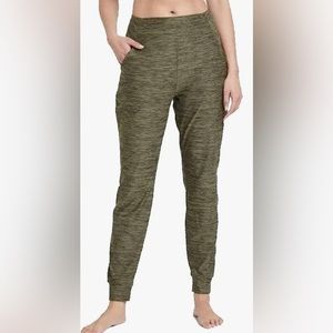 All in Motion Women's Knit Mid-Rise Jogger Pants - Heathered Olive Green